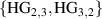 $\{\textrm{HG}_{2,3}, \textrm{HG}_{3,2}\}$
