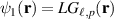 $\psi_1(\textbf{r}) = LG_{\ell, p} (\textbf{r})$