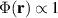 $\Phi(\textbf{r}) \propto 1$