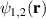 $\psi_{1,2}(\textbf{r})$
