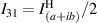 $I_{31} = I^{\mathrm{H}}_{(a+ib)}/2$