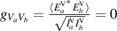 $g_{V_aV_b} = \frac{\langle E_a^\mathrm{V^*}E_b^\mathrm{V} \rangle}{\sqrt{I^{\mathrm{V}}_{a}I^{\mathrm{V}}_{b}}} = 0$