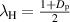 $\lambda_\mathrm{H} = \frac{1 + D_\mathrm{p}}{2}$