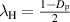 $\lambda_\mathrm{H} = \frac{1 - D_\mathrm{p}}{2}$