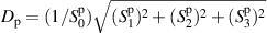 $D_\mathrm{p} = (1/S^{\mathrm{p}}_{0})\sqrt{(S^{\mathrm{p}}_{1})^2 + (S^{\mathrm{p}}_{2})^2 + (S^{\mathrm{p}}_{3})^2}$