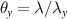 $\theta_y = \lambda/\lambda_y$