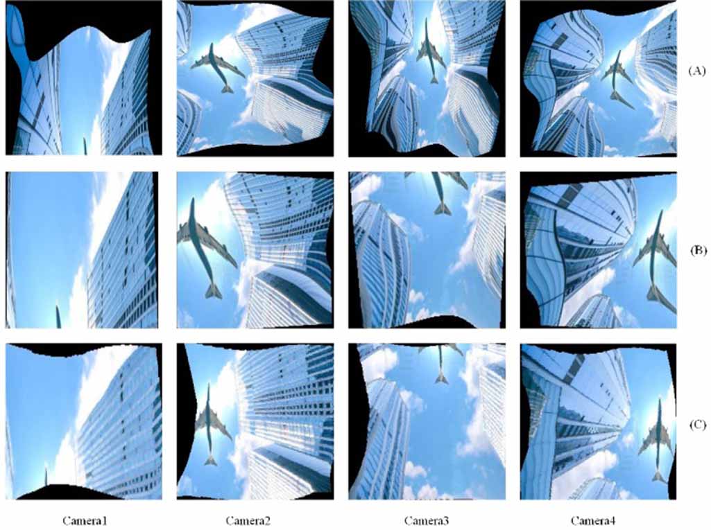 レイ Underwater-to-air distorted image correction based on the