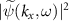 $|\widetilde(k_,\omega)|^$
