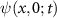 $\psi(x,0;t)$