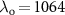 $\lambda_}\! = \!1064$