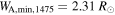 ${W}_{{\rm{A}},{\rm{\min }},1475}=2.31\,{R}_{\odot }$