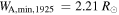 ${W}_{{\rm{A}},{\rm{\min }},1925}\,=2.21\,{R}_{\odot }$