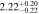 $2.2{2}_{-0.22}^{+0.20}$