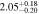 $2.0{5}_{-0.20}^{+0.18}$