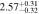 $2.5{7}_{-0.32}^{+0.31}$