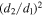 ${({d}_{2}/{d}_{1})}^{2}$
