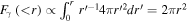 ${F}_{\gamma }\,(\lt r)\propto {\int }_{0}^{r}{{r}^{{\prime} }}^{-1}4\pi {{r}^{{\prime} }}^{2}d{r}^{{\prime} }=2\pi {r}^{2}$