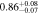$0.8{6}_{-0.07}^{+0.08}$