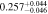 $0.25{7}_{-0.046}^{+0.044}$