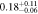 $0.1{8}_{-0.06}^{+0.11}$