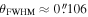 ${\theta }_{{\rm{FWHM}}}\approx 0\mathop{.}\limits{^{\prime\prime} }106$