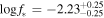 $\mathrm{log}{f}_{\ast }=-2.2{3}_{-0.25}^{+0.25}$