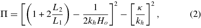 Equation (2)