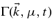 $\Gamma (\vec{k},\mu,t)$