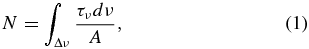 Equation (1)