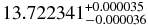 $13.722341^{+0.000035}_{-0.000036}$