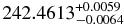 $242.4613^{+0.0059}_{-0.0064}$