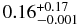 $0.16^{+0.17}_{-0.001}$