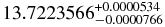$13.7223566^{+0.0000534}_{-0.0000766}$
