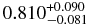 $0.810^{+0.090}_{-0.081}$