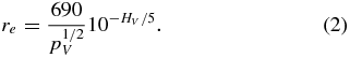 Equation (2)