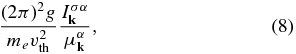 Equation (8)