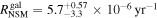 ${R}_{\mathrm{NSM}}^{\mathrm{gal}}={5.7}_{-3.3}^{+0.57}\times {10}^{-6}{\mathrm{yr}}^{-1}$