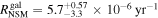 ${R}_{\mathrm{NSM}}^{\mathrm{gal}}={5.7}_{-3.3}^{+0.57}\times {10}^{-6}\,{\mathrm{yr}}^{-1}$