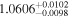 ${1.0606}_{-0.0098}^{+0.0102}$