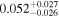 ${0.052}_{-0.026}^{+0.027}$