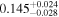 ${0.145}_{-0.028}^{+0.024}$