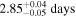 ${2.85}_{-0.05}^{+0.04}\,\mathrm{days}$