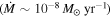 $(\dot{M}\sim {10}^{-8}\,{M}_{\odot }\,{\mathrm{yr}}^{-1})$
