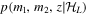 $p({m}_{1},{m}_{2},z| {{ \mathcal H }}_{L})$