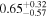 ${0.65}_{-0.57}^{+0.32}$