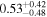 ${0.53}_{-0.48}^{+0.42}$