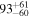 ${93}_{-60}^{+61}$