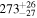 ${273}_{-27}^{+26}$