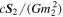 $c{{\boldsymbol{S}}}_{2}/({{Gm}}_{2}^{2})$