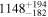 ${1148}_{-182}^{+194}$